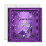 Quinceanera 15 Birthday Party Purple Black invitations