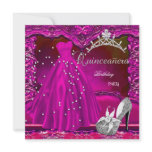 Quinceanera 15th Birthday Party Pink Dress invitations