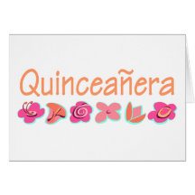 Quinceanera (peach colour) cards