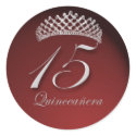 Quinceanera Stickers with Tiara