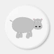 Quirky and cute cartoon hippo t-shirts and gifts. magnets
