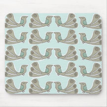 quirkybird mousepad aqua
