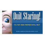 Quit Staring! business cards