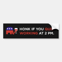 Quit Working (Black) Bumper Sticker