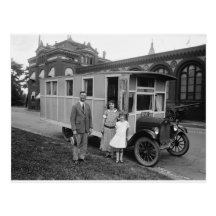 Quite Probably the First Ever MOBILE HOME Postcard