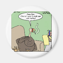 Quittng Smoking Cold Turkey Funny Gifts & Tees Refrigerator Magnet