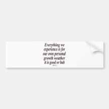 Quote for personal growth bumper sticker