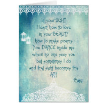 Quotes by Rumi (Greeting Card)