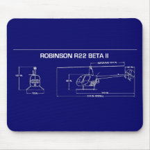 R22 Helicopter Mouse Pads