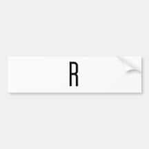 R BUMPER STICKERS
