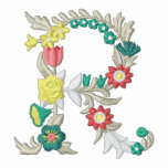 R floral monogram embroidered womens shirt embroidered shirts