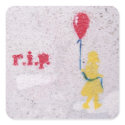 r.i.p. stencil : girl with the red balloon stickers