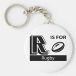 R Is For Rugby Keychain