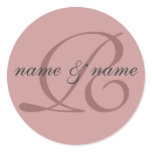 R monogram label - personalise first names stickers