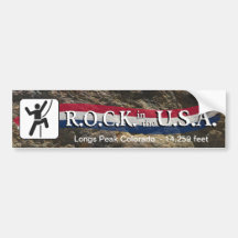 R.O.C.K. in the U.S.A. - Climber Bumper Sticker