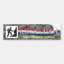 R.O.C.K. in the U.S.A. - Hiker Bumper Sticker