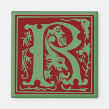 R - Ornamental Alphabet Refrigerator Magnets