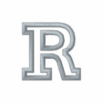 "R" Small Athletic Letter Embroidered Polo Shirt