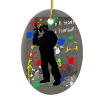 R U Ready 4 Paintball? Christmas Ornaments