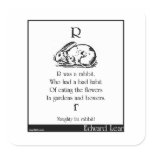 R was a rabbit, sticker