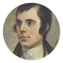 Rabbie Burns Round Sticker