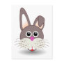 Rabbit_001_Face_Cartoon_Vector_Clipart Post Card