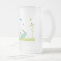 Rabbit ~ Bunny and Flowers Customise Template mugs