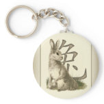 Rabbit & Chinese Symbol Keychain