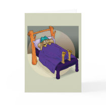 Rabbit in bed cards