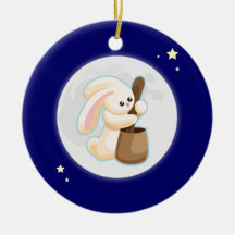 Rabbit in the Moon Ornaments