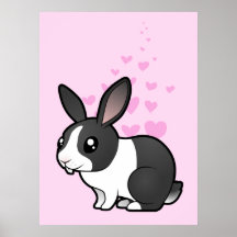 Rabbit Love (uppy ear smooth hair) Poster