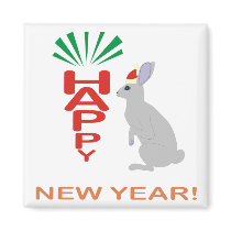 Rabbit New Year Design Magnet