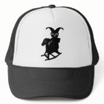 rabbit on rocking horse icon mesh hat