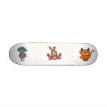 rabbit, peacock, kitty skateboards