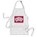 Rabbit Playing Cards on Satin aprons