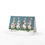 Rabbit Quartet Vintage Easter cards