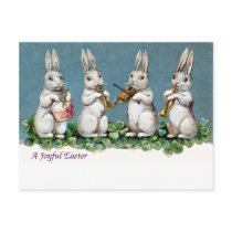 Rabbit Quartet Vintage Easter Postcards