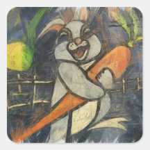 Rabbit Square Sticker