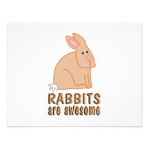 Rabbits are Awesome Personalized Invitations