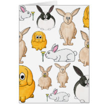 Rabbits. Card