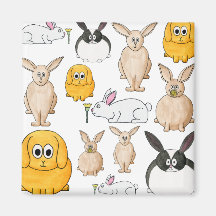 Rabbits. Fridge Magnets