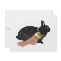 Rabbit's Lucky Human Foot Custom Invitations