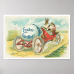 Rabbits on a Sunday Drive Poster posters