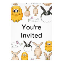 Rabbits. Personalized Invites