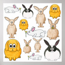 Rabbits. Print