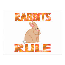 RABBITS RULE POST CARDS