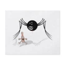 rabid bowling ball spider chases pin personalised flyer