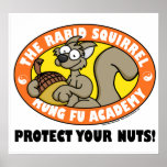 Rabid Squirrel Kung Fu Poster posters