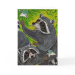 RACCOON FLUTTERBYS Note Card