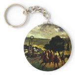 Race At Longchamp By Manet Edouard keychains
